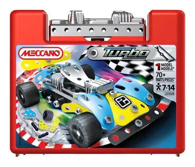 Meccano Turbo Cars Set – Compact Build Kit With 70+ Interlocking Parts 1