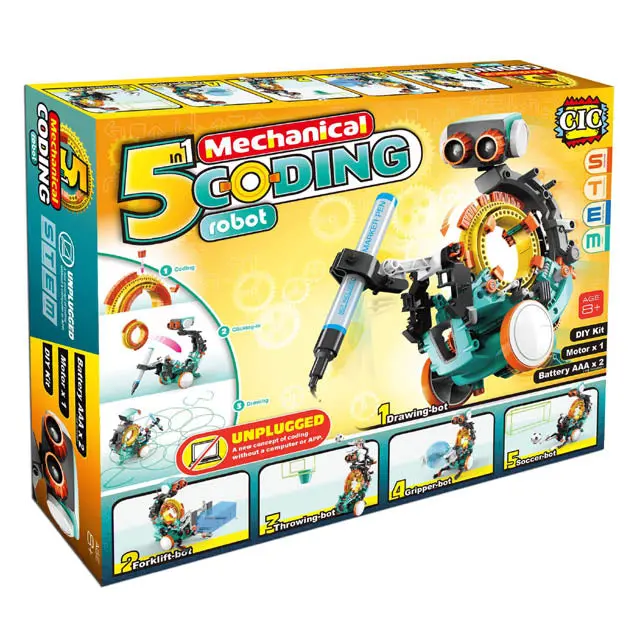 Mechanical Code Robot Kit – 5-Configuration Buildable Stem Learning Toy 1