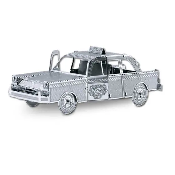 Metal Earth Checker Cab Taxi Vintage Vehicle 3D Laser-Cut Kit 1