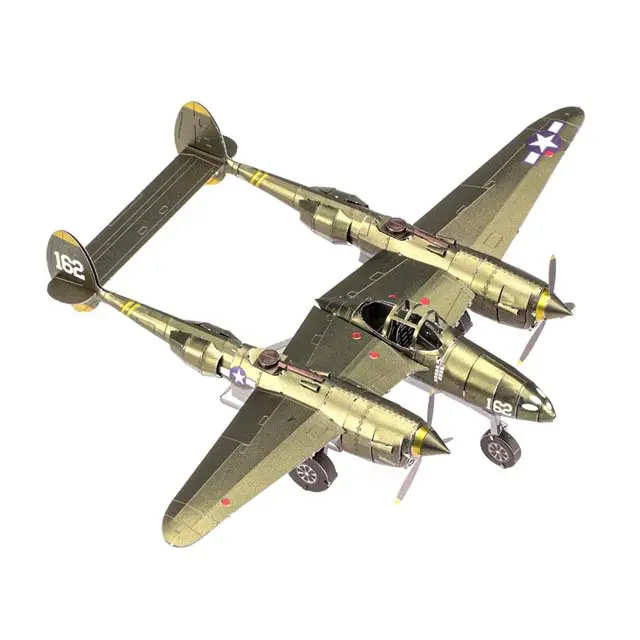Metal Earth Icx143 P-38 Lightning Fighter Plane Kit – 1:79 Scale Aviation Replica 1