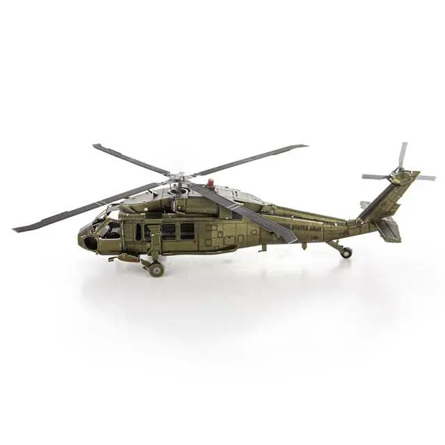 Metal Earth Mms461 Uh-60 Black Hawk Helicopter Model – 1:122 Scale Collectible Kit 1