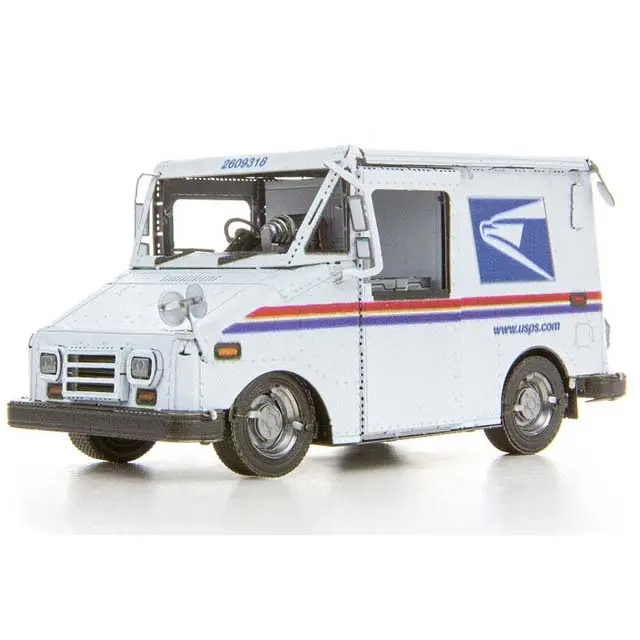 Metal Earth Usps Llv Mail Truck 3D Laser-Cut Model Kit 1