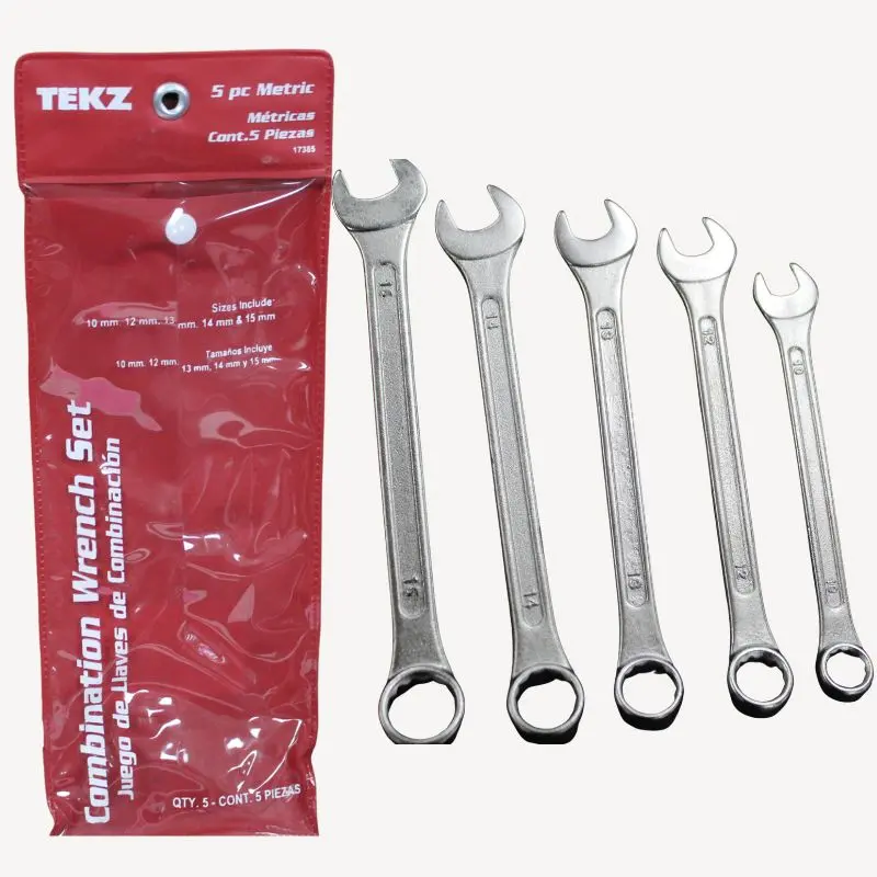 Metric Combination Wrench Set – Five-Piece Kit (10Mm–15Mm), Chrome-Plated, Precision-Machined For Tight Spaces 1