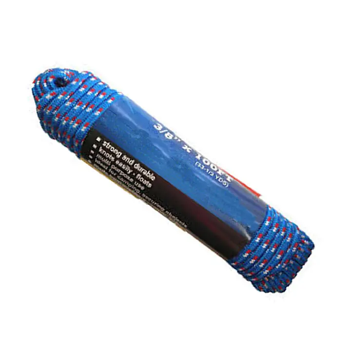 Mfp8100 Braided Polypropylene Rope – 100 Feet × 3/8 Inch, 135-Lb Load Capacity, Multi-Color Pack 1