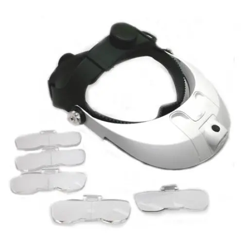 Mg9009 - Led Illuminated Magnifying Head Visor – 11 Adjustable Power Levels, Multi-Focus Lens 1
