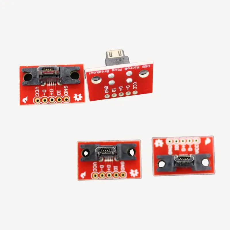 Micro Usb Type-B Male To 5-Pin Breadboard Breakout Board 1