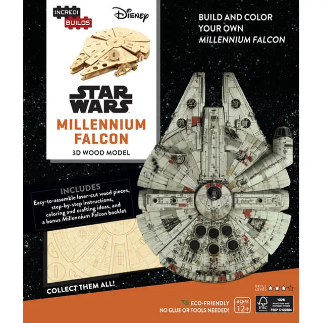 Millennium Falcon 3D Wooden Model Kit – Star Wars Themed Laser-Cut Puzzle 1
