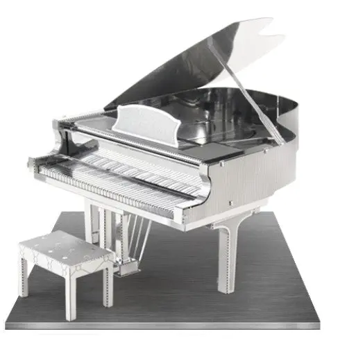 Mms080C1 – Grand Piano – Intricate Two-Sheet 3D Laser-Cut Model 1