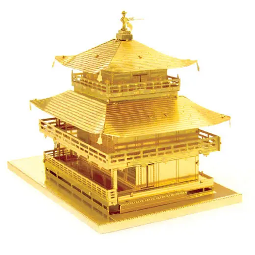 Mms090G - Kinkaku-Ji Golden Pavilion Laser-Cut 3D Metal Earth Model 1