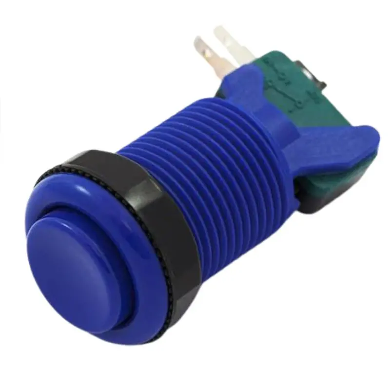 Momentary Push Button Switch – Spdt (No/Nc), 3 A, 120 Vac, Concave Blue Lens 1