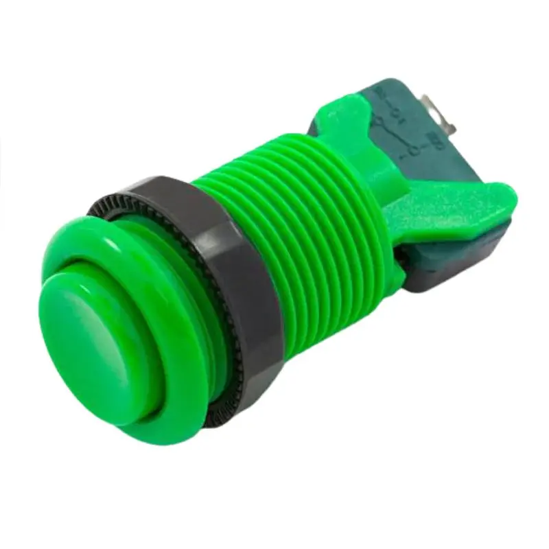 Momentary Push Button Switch – Spdt (No/Nc), 3 A, 120 Vac, Green Lens, 28 Mm Panel Cutout 1