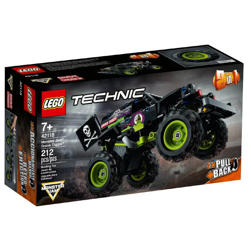 Monster Jam Grave Digger Technic Building Set — 212-Piece Rc-Style Model Kit 1
