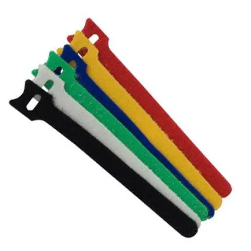 Multi-Color Hook-And-Loop Cable Ties — 10 Inches × 16 Mm (6 Per Pack) 1