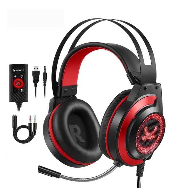 Multi-Platform Gaming Headset – Stereo Audio For Pc, Ps, Xbox & Mobile (Red/Blue) 1