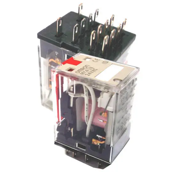My4N-Gs-R-Ac24 Industrial Relay – 24Vac Coil, 4-Pole Double-Throw, 5A Rating, 14-Pin Socket/Solder Mount 1