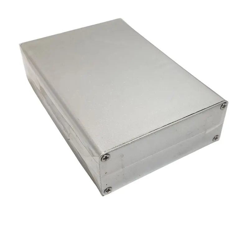 Ndch-2307 4.25″ × 3″ × 1″ Silver-Anodized Metal Project Box – Durable Sheet-Metal Design 1