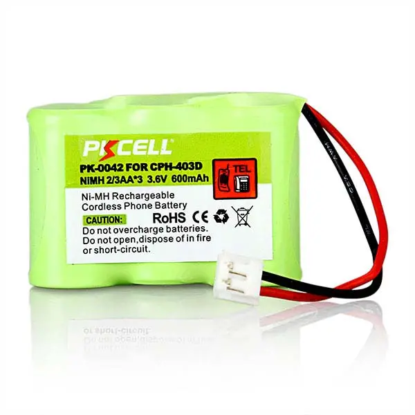 Ni-Mh Rechargeable Battery Pack – 3×2/3Aa, 600Mah, Jst Connector 1