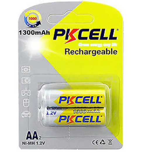 Nimh1300Aa-2B Rechargeable Nimh Aa Battery – 1.2V, 1300Mah, Pack Of 2 1