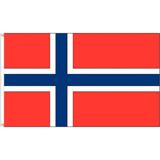 Norway 3X5 Ft Nordic Flag – Blue-Red-White Cross Design 1
