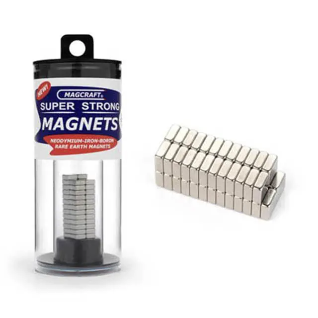 Nsn0610 – 6.3 × 6.3 × 2.5 Mm Neodymium Magnet Block – 50-Pack, 1.1 Kg Pull Strength 1