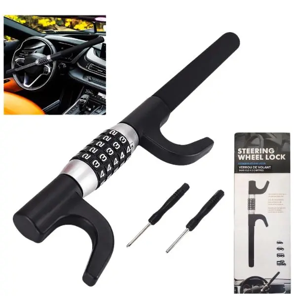 Numerical Steering Wheel Lock – Anti-Theft Vehicle Security Device 1