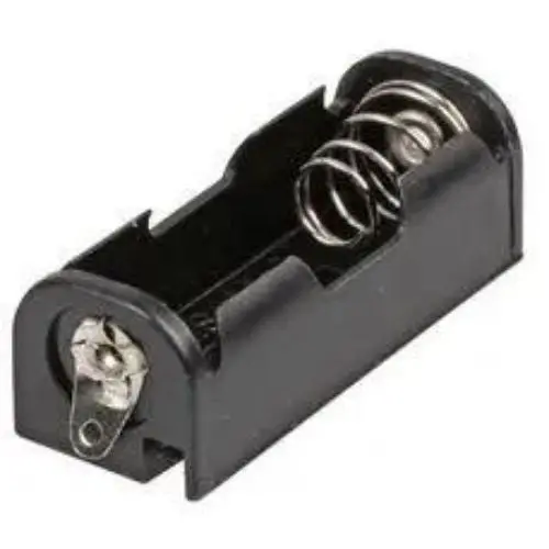 Nx1 Plastic Battery Holder – Black, Single-Cell Design 1