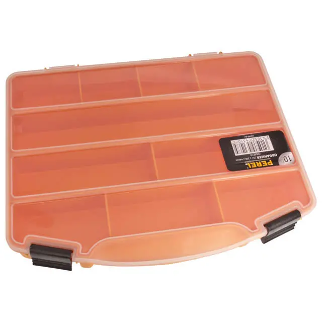Omr10 Orange Component Storage Box – 10-Compartment Organizer, 10 × 8 × 1.5 Inches 1