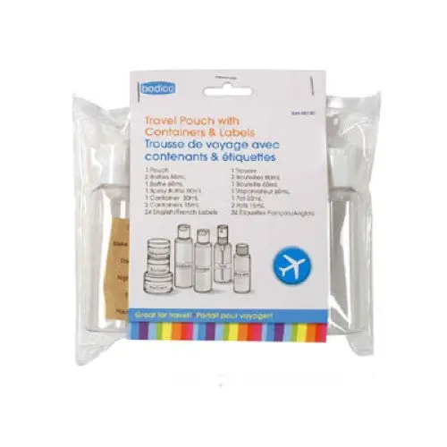 Organized Carry-On Kit With Labeled Travel Containers 1