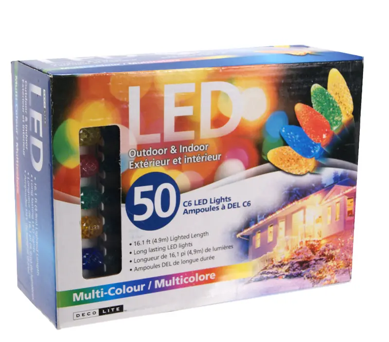 Outdoor Decorative Multi-Color Led String Lights – 16 Feet, 50 Bulbs, Weather-Resistant 1