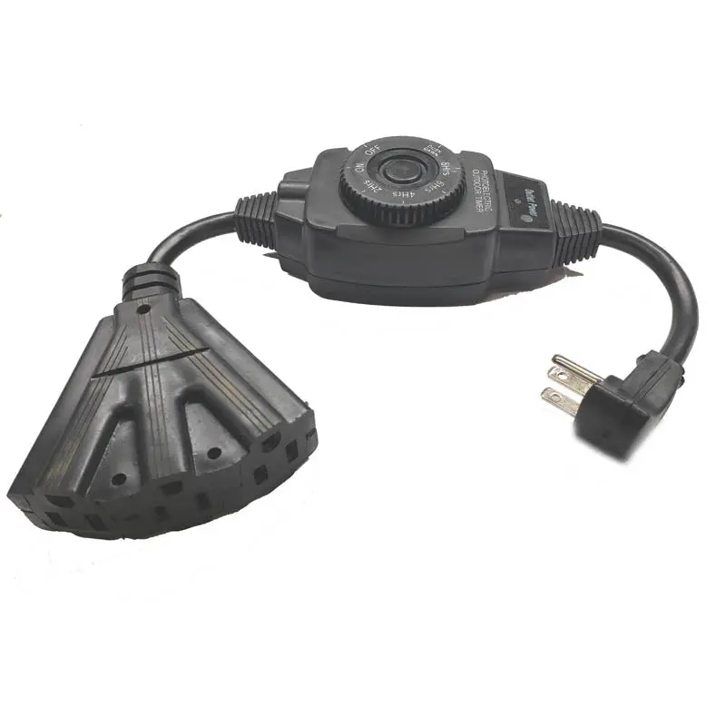 Outdoor Photoelectric Timer Switch – Controls 3 Outlets With Dusk-To-Dawn Automation 1