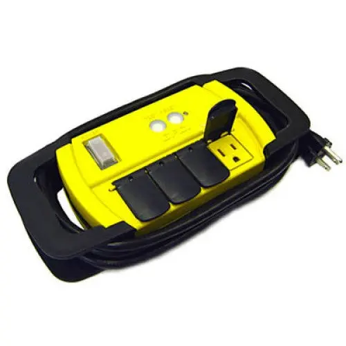 Outdoor-Rated Power Strip – 4-Outlets With Cord Management, 8-Foot Heavy-Duty Cable 1