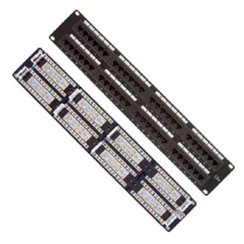 P48T-K11-Cec Bk: 48-Port Cat5E Patch Panel, Black Finish 1