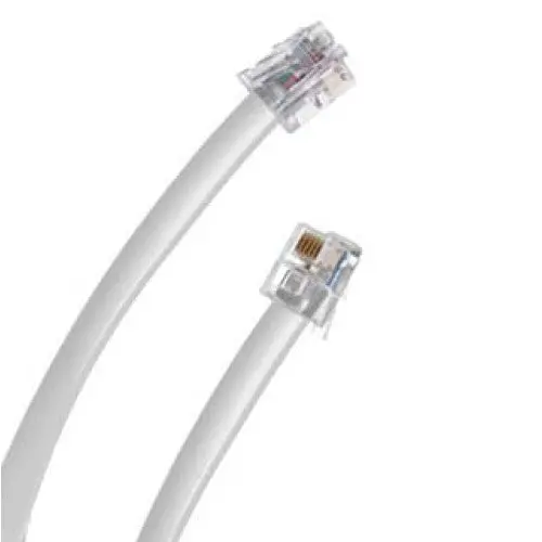 Pa-109Bc White 6-Pin, 4-Conductor Modular Cable – 50 Feet 1