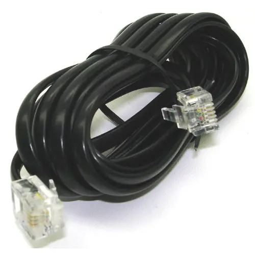 Pa-136Bc Bk Modular 6P4C Male-To-Male Cable – 15-Foot Black Ethernet Patch Cord 1
