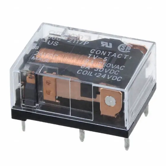 Pcb-Mount Relay – 2P1T, 8A/250V Ac Or 30V Dc, 8V Dc Coil, 6-Pin Through-Hole, Pack Of 100 (Model G6C-2117P-Us-Dc8) 1
