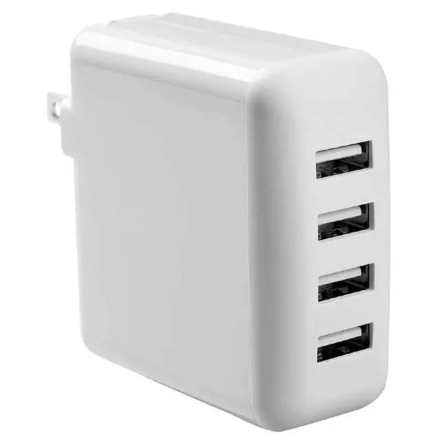 Pdi.857 — 4-Port Usb Wall Charger, 5Vdc/3A Total Output, Black & White Options 1