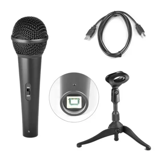 Pdmicusb6 - Usb-Enabled Dynamic Microphone With Stand And Cable 1