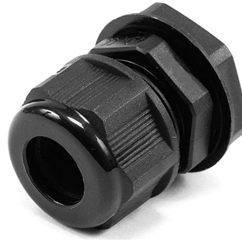 Pg13 Nylon Cord Grip – Strain Relief Fitting For 21Mm Cables, 12Mm Wire Range, Black, 36Mm Length 1
