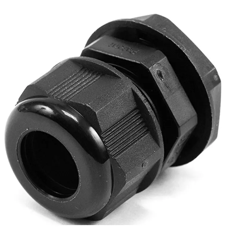 Pg16 Nylon Cord Grip – Strain Relief Fitting For 23Mm Cables, 14Mm Wire Range, Black, 38Mm Length 1