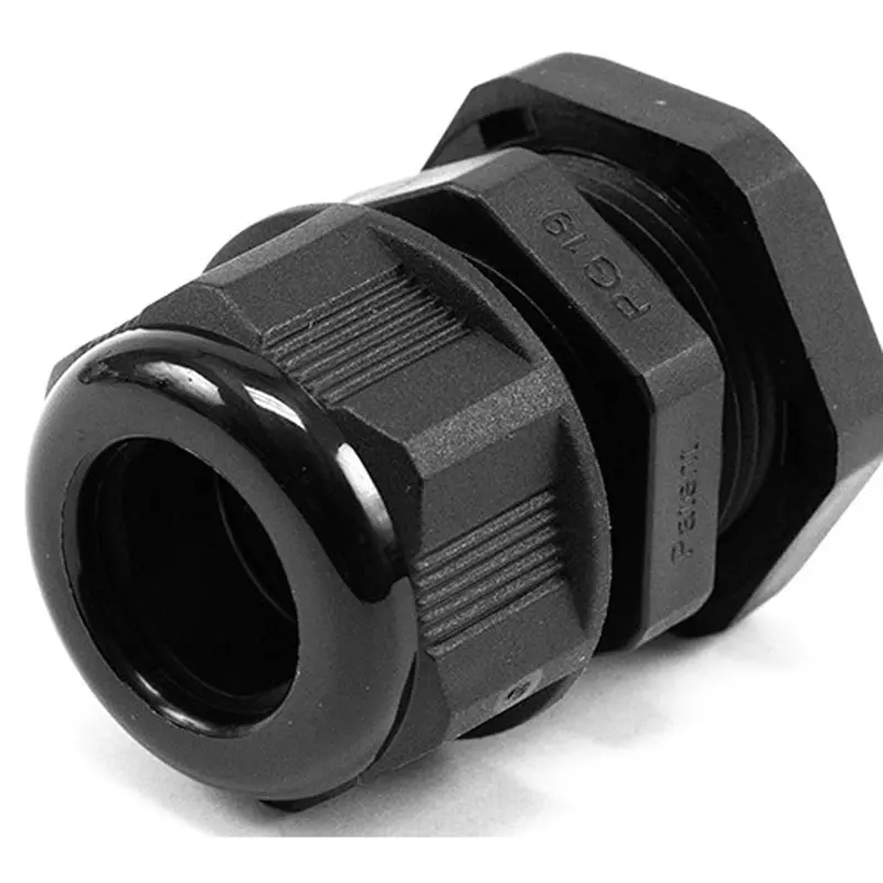 Pg19 Nylon Cord Grip – Strain Relief Fitting For 24Mm Cables, 15Mm Wire Range, Black, 42Mm Length 1
