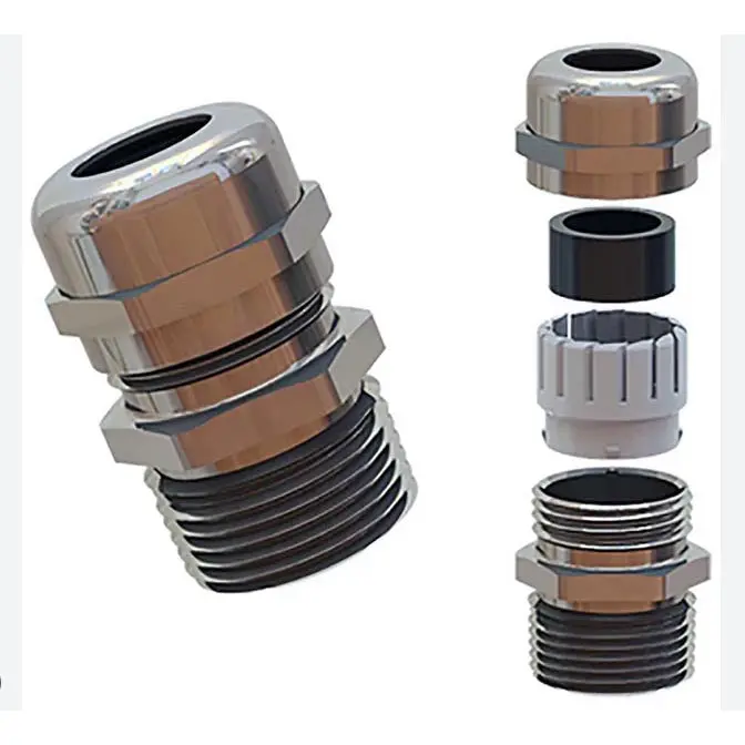 Pg9 Cord Grip Strain Relief – Nickel-Brass, 15Mm Entry, 8Mm Cable Diameter, 29Mm Length 1