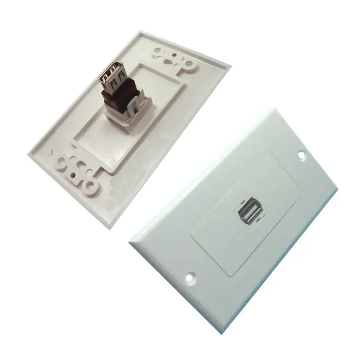 Plastic Usb-A Female Wall Plate For Standard Desktop Or A/V Applications 1