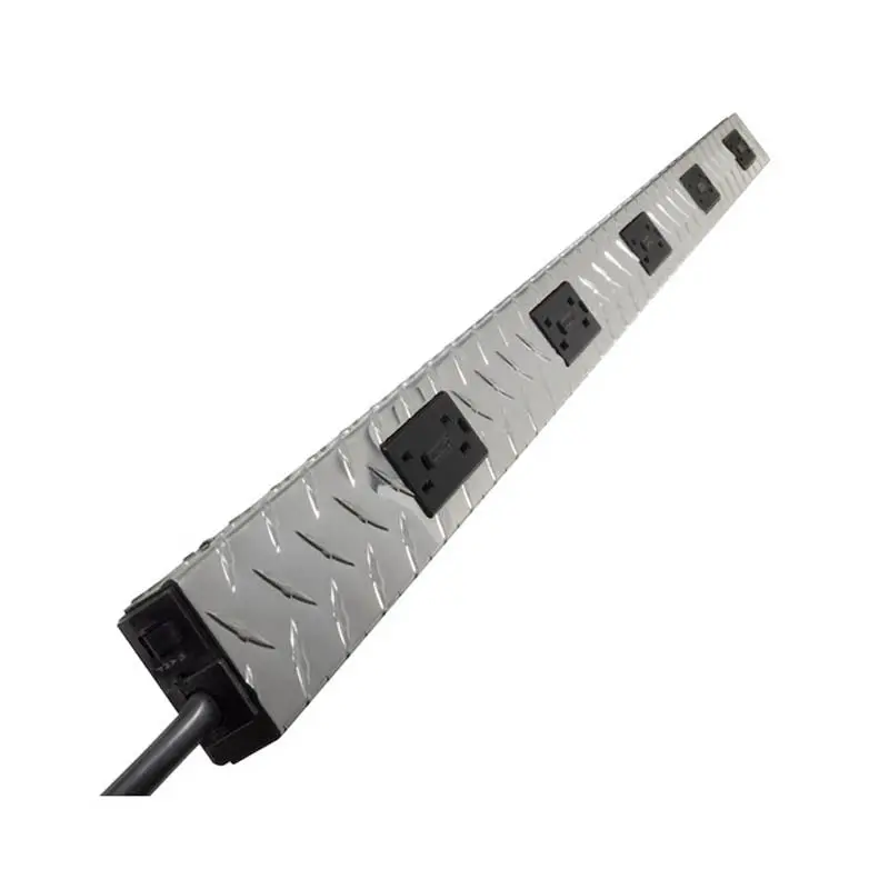 Pm48Tc - 10-Outlet Diamond-Plate Power Strip, 6 Ft Cord, 4 Ft Strip Length, 15A/125V 1