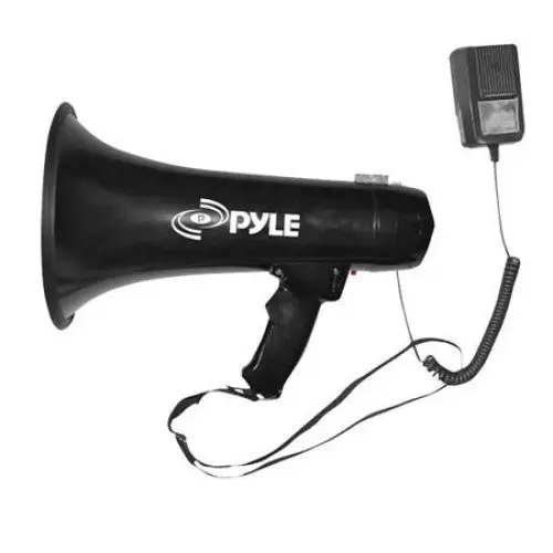 Pmp43In Portable Megaphone – 40W Output, Detachable Mic, Siren Mode & 3.5Mm Aux Input 1