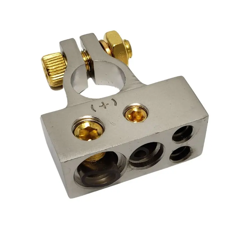 Ppa-535Gp Gold-Plated Positive Battery Lug – Supports 0/4 Awg + Dual 8 Awg Power Wires 1