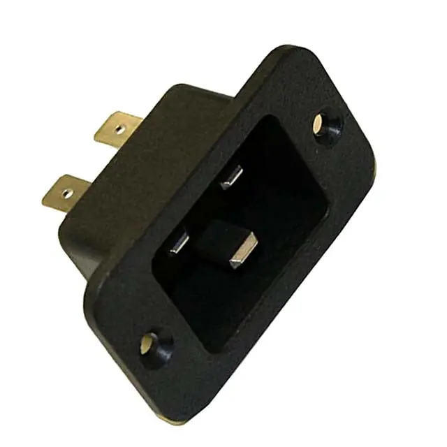 Pqe-5352 3-Position Ac Power Plug – 20A, 250V Ac, Quick-Connect, Chassis Mount 1