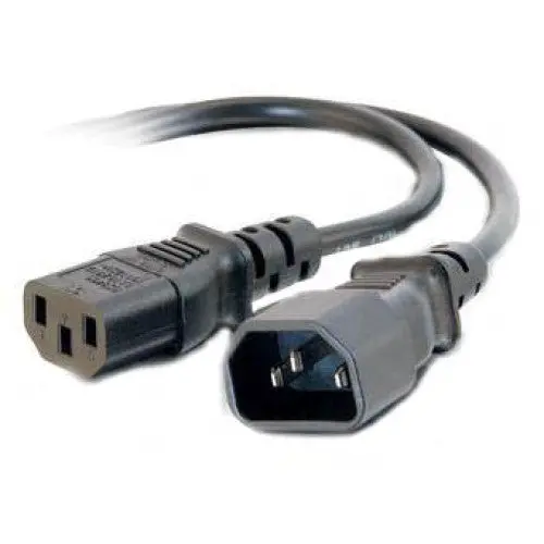 Pyke-1651A — 12-Foot Black Round Svt Jumper Cord, 3/18 Gauge, C14 To C13, Ft2 Rated, 105°C 1