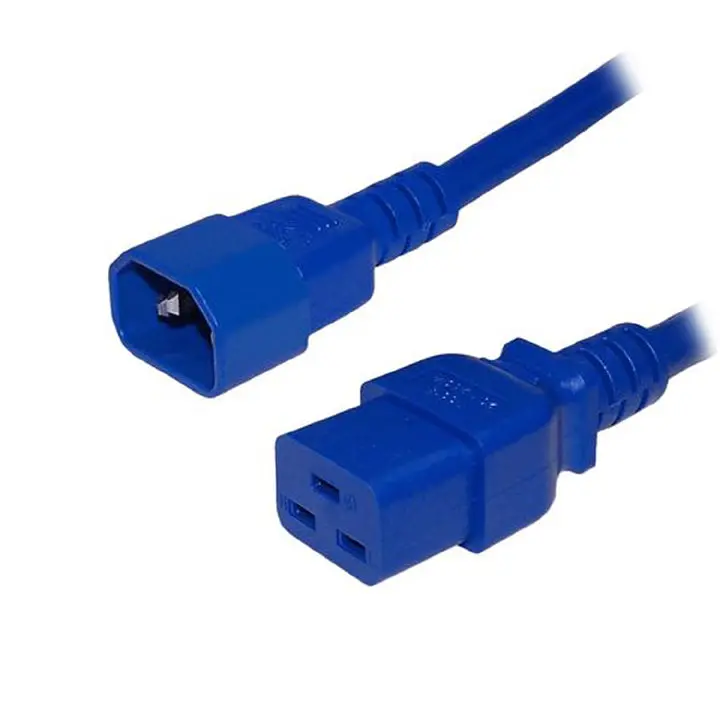 Pykt-3376 – 6-Foot Blue Sjt Jumper Cord: C14 To C19, 15A/250V, Ft2 Rated, 105°C 1