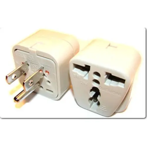 Qk-6050A White North America 3-Pin To Universal Travel Adapter With Ground 1