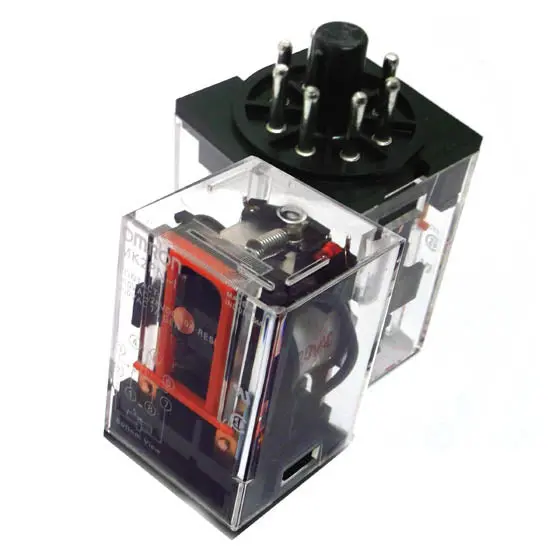 R02-11A10-120N Round Indicator Relay: 2P2T, 10A, 120V Ac, Led Status, 250V Ac/28V Dc Load 1
